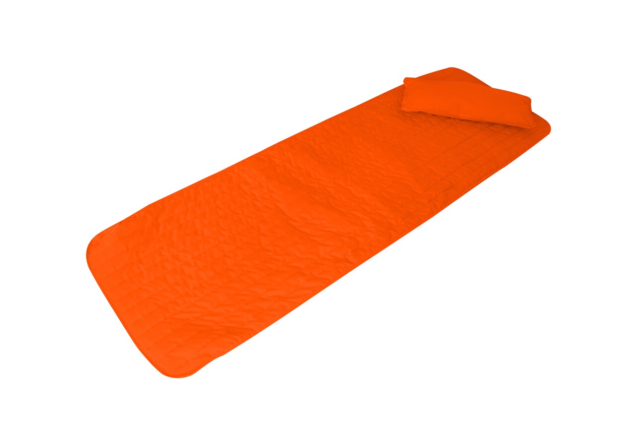Set saltea si perna pentru sezlong Bedora Summer 60x190 cm, Portocaliu - imagine 5